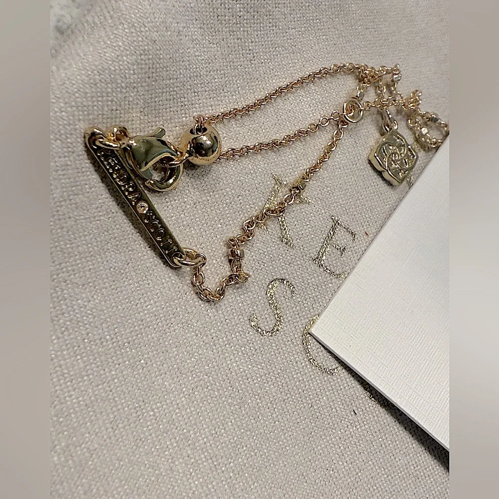 Brand New Kendra Scott Gold and Orange Pumpkin Necklace short Thanksgiving